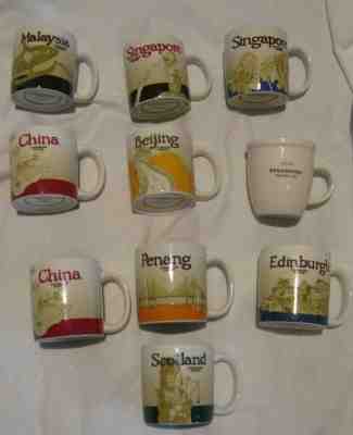 Starbucks Scotland China Edinburgh demitasse cups set mini mugs lot of 10 1971 - Sold on eBay Oct, 30th 2019 for $49.99