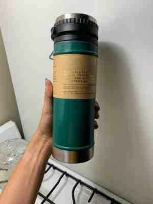 STANLEY + STARBUCKS Stainless Steel Travel Coffee Press Tumbler Green 16oz - Sold on eBay Oct, 29th 2019 for $28.00