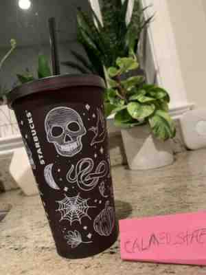 NEW Starbucks Halloween Skull Tumbler 16oz Cup Limited Edition Collection Mug - Sold on eBay Oct, 29th 2019 for $40.00