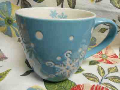 Starbucks Holiday Mug Blue with White Snowflakes Winter Coffee Cup 2007 16 0z - Sold on eBay Oct, 29th 2019 for $19.95