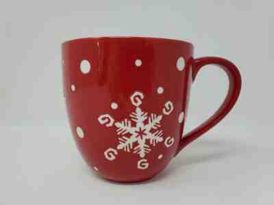 Starbucks Coffee SNOWFLAKE 16oz Mug Cup Holiday 2007 Red Christmas Debossed - Sold on eBay Oct, 29th 2019 for $16.99