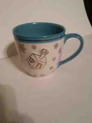 Starbucks 2007 3-D Hanukkah Dreidel Coffee Mug Blue White & Gold 16 oz - Sold on eBay Oct, 29th 2019 for $15.60