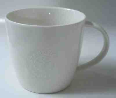 STARBUCKS COFFEE MUG/CUP White Embossed Bone China Mermaid Siren 2009 16 oz - Sold on eBay Oct, 29th 2019 for $29.98