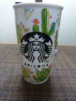 Starbucks Arizona Cactus Travel Tumbler / Cup 12 oz - Sold on eBay Oct, 29th 2019 for $29.00