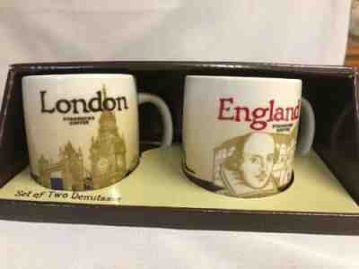 Starbucks England and London Set of Two Demitasse Mugs Espresso Cups 2016 - Sold on eBay Oct, 29th 2019 for $19.90