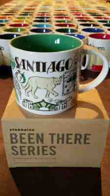 rare mugs Starbucks SANTIAGO Been There mug 14 oz with SKU tag