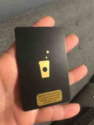 STARBUCKS Gold Card 2008 Black Rewards Gift Card Old Logo Zero Balance HTF - Sold on eBay Oct, 29th 2019 for $37.00