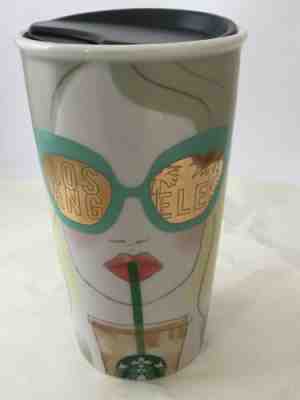 Starbucks Los Angeles Women Sunglasses Coffee Travel Cup Mug Limited Rare GUC - Sold on eBay Oct, 29th 2019 for $26.99