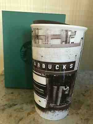 New Starbucks Vintage Pike Place Market Double Wall Ceramic Tumbler 12oz NIB! - Sold on eBay Oct, 29th 2019 for $39.95