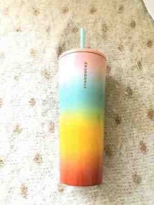 Starbucks Tumbler Summer Collection 2019 Venti 24oz SS Pastel Rainbow - Sold on eBay Oct, 29th 2019 for $28.95