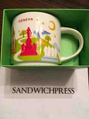 Starbucks You Are Here GENEVA MUG YAH Geneva Starbucks Mug Switzerland Geneva - Sold on eBay Oct, 28th 2019 for $43.99