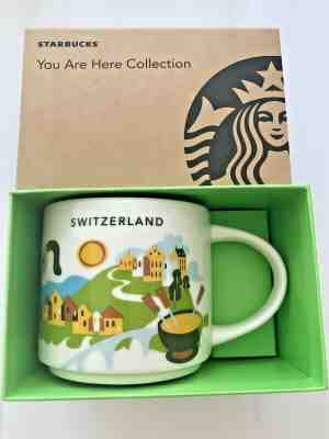 Starbucks Coffee 14oz SWITZERLAND mug YAH YOU ARE HERE Cup NIB w/SKU - Sold on eBay Oct, 28th 2019 for $34.95