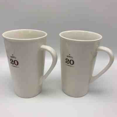 STARBUCKS Coffee SET of TWO Large White Handled Mugs VENTI 20 Ounces 2010 CUPS - Sold on eBay Oct, 28th 2019 for $43.99