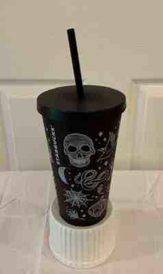 RARE 2019 Starbucks Halloween Skull Tumbler 16oz Purplish Black - Sold on eBay Oct, 28th 2019 for $38.00