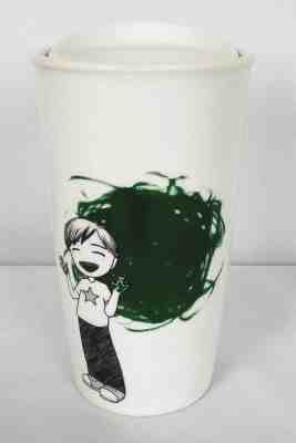 2015 Starbucks Ceramic Coffee Traveler Mug/Cup Boy Painter 12 Oz. - Sold on eBay Oct, 28th 2019 for $19.99