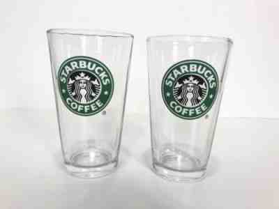 Starbucks Clear Glasses Siren Classic Logo Iced Coffee Set Of 2 - Sold on eBay Oct, 28th 2019 for $26.99