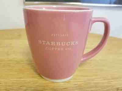 Starbucks 2006 Pink Abbey Mug With White Lettering, Rim And Base, 18 oz. HTF  - Sold on eBay Oct, 28th 2019 for $22.95