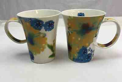 Starbucks Floral Mug 2006 Butterflies Poppies Twist Handle Cup Tall Latt12oz  - Sold on eBay Oct, 28th 2019 for $24.95