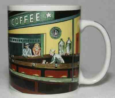 Starbucks Coffee Mug By Chaleur & D. Burrows "Nighthawks Diner" Discontinued New - Sold on eBay Oct, 28th 2019 for $29.91