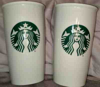 *NEW* Set of 2 * Starbucks Ceramic Tumblers with Classic Logo. Free Shipping! - Sold on eBay Oct, 28th 2019 for $24.99