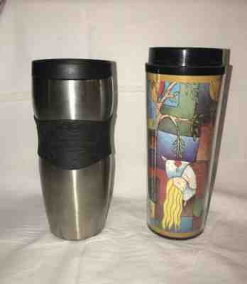 (2) Starbucks Travel Mugs  ** Stainless Steel & 1998 Vintage Mug ** - Sold on eBay Oct, 28th 2019 for $17.99