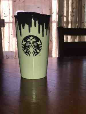Starbucks Band Of Outsiders Ceramic Tumbler 2014 White Drip Black NEW - Sold on eBay Oct, 28th 2019 for $20.00