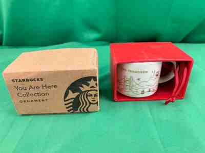 Starbucks Christmas Ornament Mini Mug "You Are Here" 2014 San Francisco 2 oz - Sold on eBay Oct, 28th 2019 for $19.99