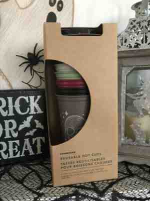 NEW In Hand Starbucks Halloween 2019 Reusable Hot Cup Set Of 6 Complete Lot RARE - Sold on eBay Oct, 27th 2019 for $25.00