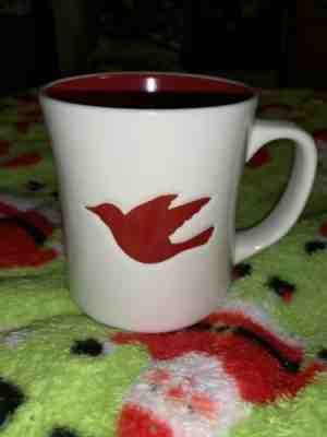 2008 Starbucks 12oz. Coffee Cup Excellent White Red Bird Logo - Sold on eBay Oct, 27th 2019 for $20.00