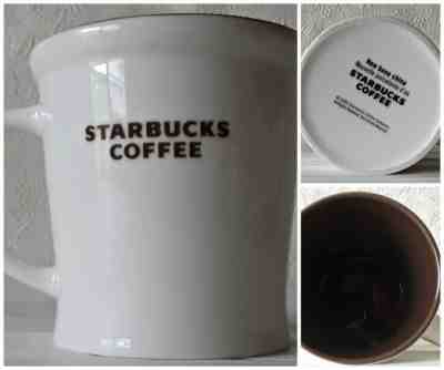 2009 Starbucks Coffee Mug 16 oz Cream White & Brown Inside New Bone China  - Sold on eBay Oct, 27th 2019 for $19.88