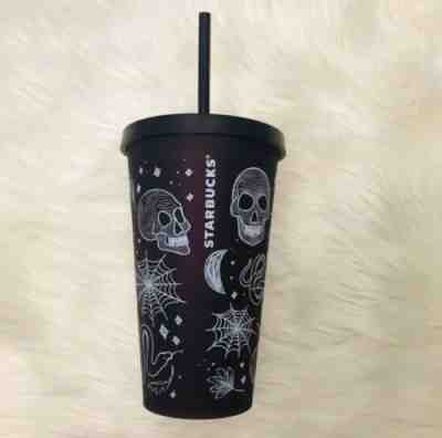 Starbucks HALLOWEEN 2019 Black Skull Pumpkin Tumbler 16oz NEW - Sold on eBay Oct, 27th 2019 for $45.00
