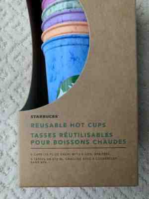 NEW Starbucks Summer 2019 Reusable Cup Collection Set of (6) Cups 16oz - Sold on eBay Oct, 27th 2019 for $27.95
