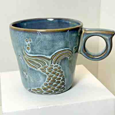 Starbucks Coffee Embossed Mermaid Siren Tail Collection 2014 Anniversary Cup Mug - Sold on eBay Oct, 27th 2019 for $39.94