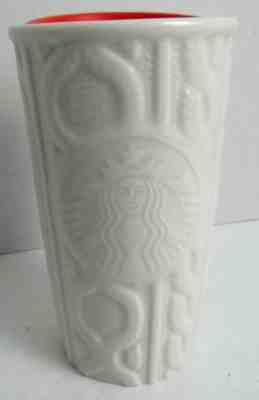 Starbucks Cable Knit Travel Tumbler Mug 10 Oz Ceramic Coffee White Traveler Lid - Sold on eBay Oct, 27th 2019 for $25.77