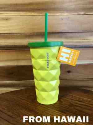 Starbucks Hawaii HI Collection Pineapple 16oz Stainless Steel Tumbler Aesthetic - Sold on eBay Oct, 27th 2019 for $45.00