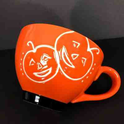 Starbucks Halloween Pumpkin Mug 2007 Orange 10 oz Porcelain Jack O Lantern Cup  - Sold on eBay Oct, 27th 2019 for $19.54