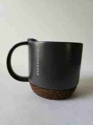 Starbucks 2016 cork bottom 12 oz ceramic coffee mug w/ sealed lid charcoal gray - Sold on eBay Oct, 27th 2019 for $27.99