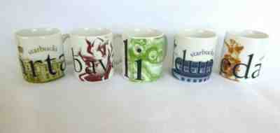 Starbucks City Mug 2005 Espresso Cups Indonesia - 5 Mini Mugs - Sold on eBay Oct, 27th 2019 for $21.59