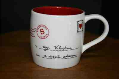 Starbucks 2010 Valentine Coffee Mug My Valentine Love Letter Secret Admirer Cup - Sold on eBay Oct, 27th 2019 for $15.98