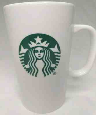 Starbucks Tall White 16 Oz Ceramic Mug Cup Green Logo  - Sold on eBay Oct, 27th 2019 for $18.99
