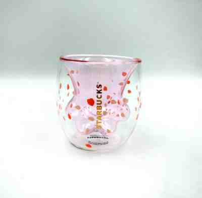 2019 Starbucks Sakura Pink Double Wall Glass Mug Cat's Paw 6oz Coffee Cup Hot - Sold on eBay Oct, 27th 2019 for $18.00