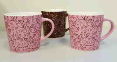 Lot of 3 2006 Pink Sweet Flirt Valentine Starbucks Coffee Cup Mug Hearts 17oz - Sold on eBay Oct, 27th 2019 for $19.99