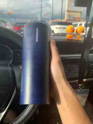 NEW STARBUCKS COLD CUP DENIM BLUE STAINLESS STEEL VENTI TUMBLER CUP 24 oz. - Sold on eBay Oct, 27th 2019 for $24.99