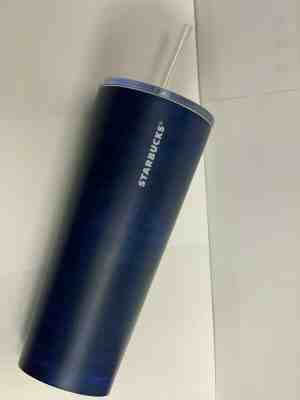 NEW STARBUCKS COLD CUP DENIM BLUE STAINLESS STEEL VENTI TUMBLER CUP 24 oz. - Sold on eBay Oct, 27th 2019 for $30.95