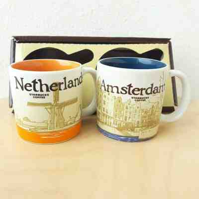 2 Demitasse Starbucks City Mugs 3 oz Global icon city NETHERLAND & AMSTERDAM - Sold on eBay Oct, 27th 2019 for $48.60