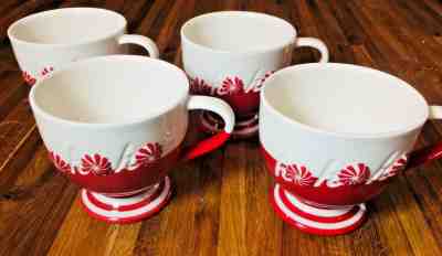 Starbucks peppermint Ho Ho Ho 2007 mug set of 4, 10  0z  3 7/8" tall and across - Sold on eBay Oct, 26th 2019 for $39.98