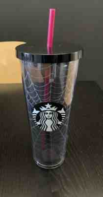 New Starbucks 2019 Glitter Spiderweb Limited Edition Tumbler Cup Halloween Fall - Sold on eBay Oct, 26th 2019 for $27.00