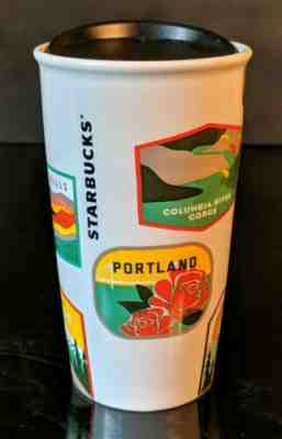 STARBUCKS ~ OREGON Landmarks Travel Mug ~ 9 Historic Landmarks ~ EUC - Sold on eBay Oct, 26th 2019 for $18.95