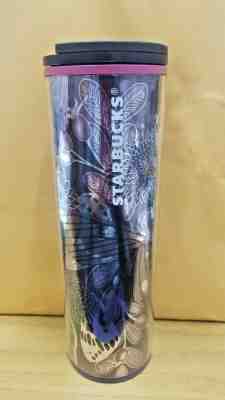 NEW Starbucks metallic black/silver 16 oz butterfly and flower tumbler twist sip - Sold on eBay Oct, 26th 2019 for $19.99