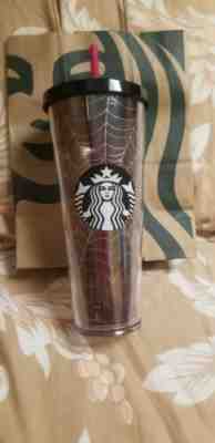 NEW Starbucks 2019 Glitter Spiderweb Tumbler Cup Limited Edition Halloween/Fall - Sold on eBay Oct, 26th 2019 for $37.00